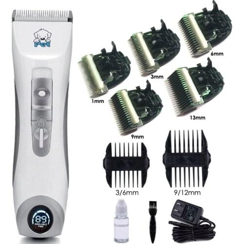 CP9600 Clipper Dogs Professional LCD Screen Pet Cat Clippers Electrical Grooming Trimmer Rechargeable Haircut Machine Animals