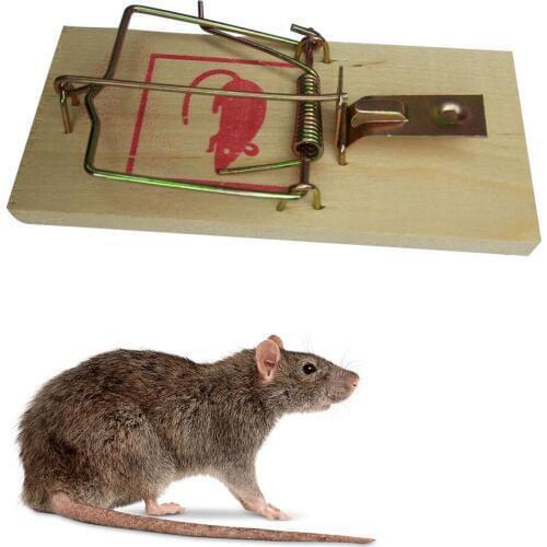 Reusable Wooden Mouse Traps Bait Mice Vermin Rodent Pest Control Home Garden Mousetraps Trap Outdoor Use