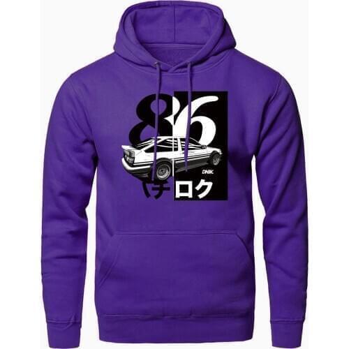 Men Anime Initial D Print Hooded Hoodies Sweatshirts fleece sport outwears 2020 popular spring Autumn Thicken Warm male Jackets