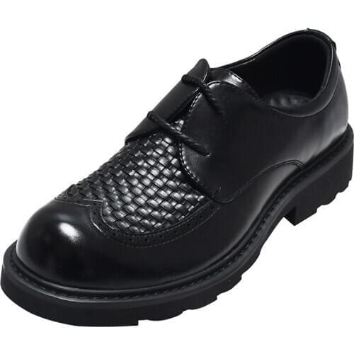 Spring Autumn Business Men Casual Leather Shoes For Men Genuine Leather Suits Shoes Round Head Lace Up Dress Shoes Men Oxfords