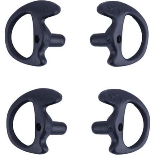 5PCS Soft silicone earplugs earmuffs for acoustic coil tube earplugs (black,2 pairs medium)