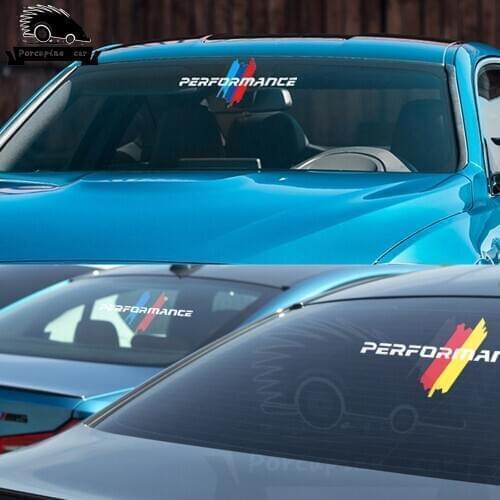 1pcs M performance Car Front Rear Window Sticker Car Styling For BMW 1 2 3 4 5 e90 e92 e46 e60 f30 f10 f07 f34 x3 x4 X5 X6 M3 M5