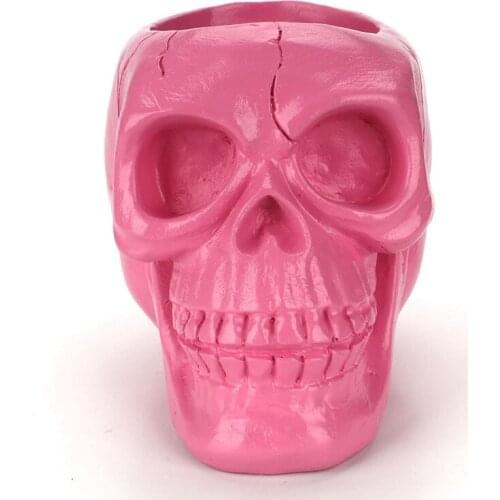 Skull Office Stationery Storage Pen Container Terror Funny Man Skull Makeup Pen Storage Container