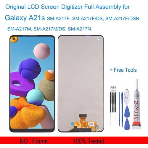 LCD Screen and Digitizer Full Assembly With Frame for Samsung Galaxy A21s / SM-A217