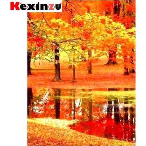 Full 5d Square/Round Diamond Painting-Forest maple leaf-Diamond Embroidery kit Cross Stitch Mosaic Full Picture Rhinestone Decor