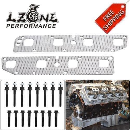 Exhaust Manifold Gasket L+R Bolts Studs For 03-08 Ram Dodge Chrysler Jeep 5.7L V8 Gas 53013944AA FREE SHIPPING