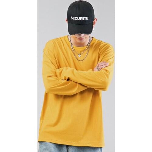 Long Sleeve T-Shirts Men O-Neck Fashion Casual Cotton Solid Color Oversize Streetwear Comfortable 2021 Spring Autumn Clothing