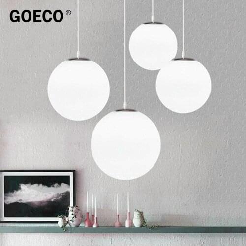 Modern Shiny Glass Pendant Lamp White Fashion LED Design Hanging Light Fixture for Bedroom / Living Room / Restaurant / Bar