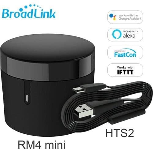 Broadlink RM4 Mini Wifi IR Universal Remote Control Broadlink HTS2 For Smart Home Compatible Alexa Google Home IFTTT Domotica
