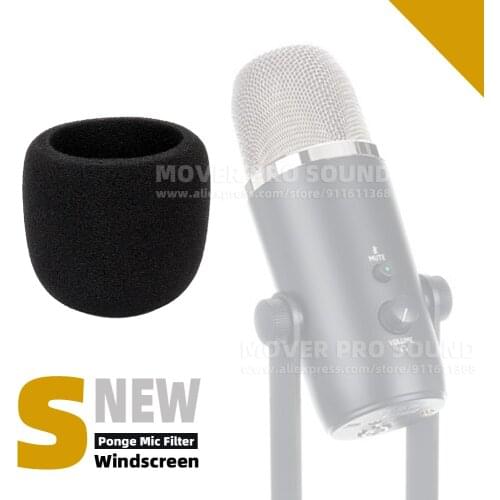 Windshield Microphone Sponge Mike Windproof Foam For Behringer BIGFOOT Big Foot Shield Recording Mic Anti Pop Filter Windscreen
