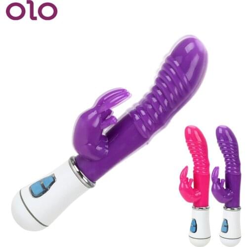 OLO Female Masturbator Erotic Rabbit Vibrators Vagina Clitoris Stimulator Dildo Vibrator Sex Toys For Women G-spot Massager