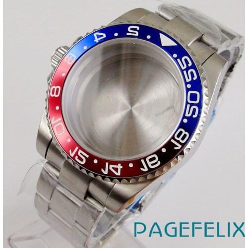 High Quality Watch Case for Japan NH35 NH36 no Cyclop Seeing Back Screw Back Sapphire Crystal Unidirectional Bezel