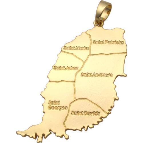 Zkd Ireland map pendant & necklace