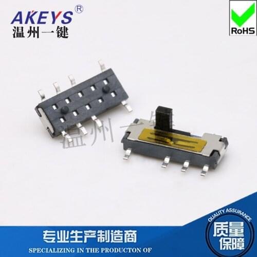 10pcs MST-23C02T Vertical patch 8 eight feet three gears Toggle Switches Grooved Toy power accessories MSK-08