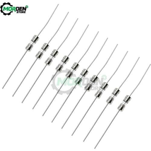 10Pcs 3.6x10mm Fast Blow Glass Tube Fuse with lead wire 250V 0.5A 1A 1.5A 2A 3A 3.15A 4A 5A 6.3A 8A 10A AMP Fuse Insurance Tube