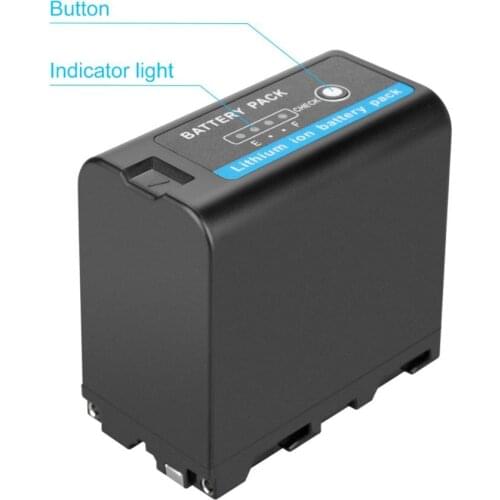 7.4V 8800mAh NP-F970 NP-F960 Camera Batteries with LED Power Indicator for Sony F960 F550 F570 F750 F770 MC1500C 190P 198P