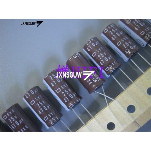 20PCS NIPPON SXE 25V470UF 10X20MM NCC Aluminum electrolytic capacitor 470UF/25V CHEMI-CON 105 degrees 470uF 25V