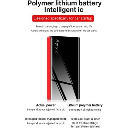 12V Car Emergency Power Starter Charger High Rate Polymer Battery 20000mAh Smart Protection Efficient Security Chip