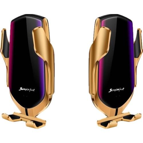 Qi Wireless Charger 10w Fast Charging Phone Holder Mount Infrared induction Automatic Clamping For iPhone Huawei Samsung Xiaomi