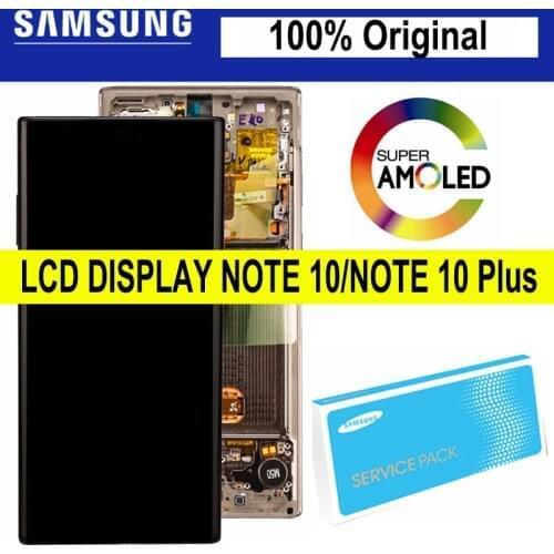 Original Super AMOLED Display Note 10+ for SAMSUNG Galaxy Note 10 N970F Note 10 Plus N975 LCD Touch Screen Digitizer Repair Part