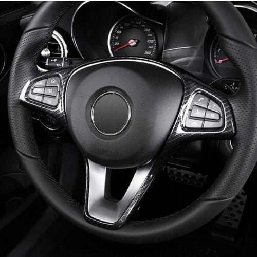 For Mercedes Benz C class W205 2015-2017/E class W213/GLC X253 2016-2017 ABS Steering Wheel Button Frame Decoration Cover Trim