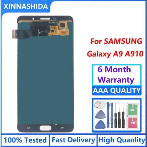 For Samsung Galaxy A9 Pro 2016 A910 A9100 A910F SM-A9100 LCD Display Touch Screen Digitizer Assembly Replacement