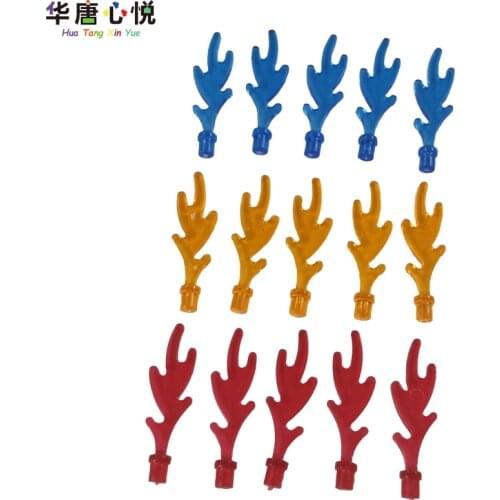 City Series 6126 10PCS Flames Transparent Red Accessories Building Blocks Model Buildings Educational Toys Kids Gifts Cities Toy