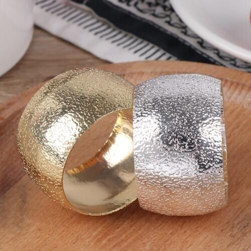 Chinese Napkin Ring Model Room Napkin Buckle Cloth Circle Simple Metal Napkin Buckle Round Western Restaurant Table Supplies