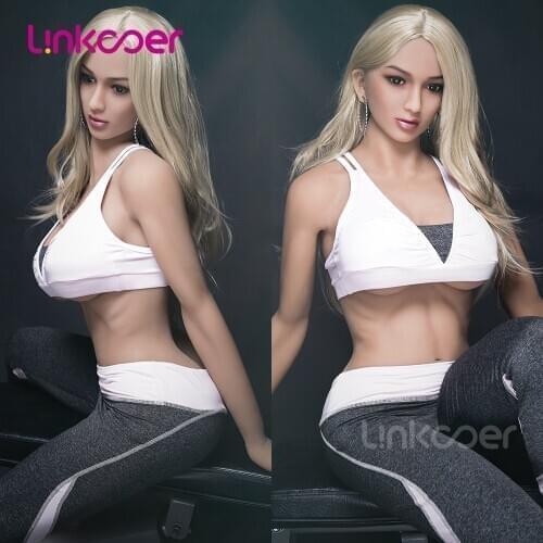 Linkooer 168cm Silicone Sex Doll Sex-Toys Muscle Female Lifesize Big Boobs Ass Real TPE Sport Women Love Doll for Men for Sex