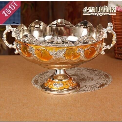 The garbage bowl of European high-grade fruit plate glue gilded Hotel KTV Home Furnishing desktop peel peel cup bowl