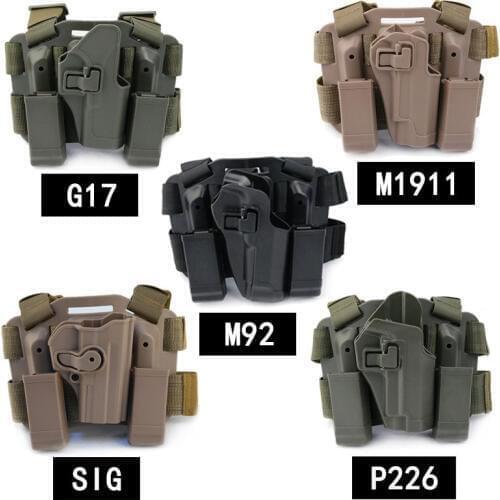 Outdoor Tactical Gun Holster 1911/M92/G17/P226/SIG/USP Leg Holster Army Fan Field Training Shoot Hunting Holster Military Gear