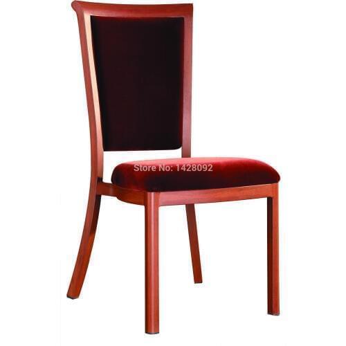 Wholesale quality luxury strong woodgrain aluminum restaurant chairs LQ-L801