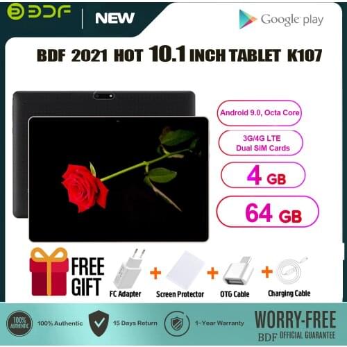 2021 New 10 Inch Tablet Pc Android 9.0 2GB+32GB Dual SIM 3G Phone Call Dual Camera Google market GPS WiFi Bluetooth 10.1 IPS FM