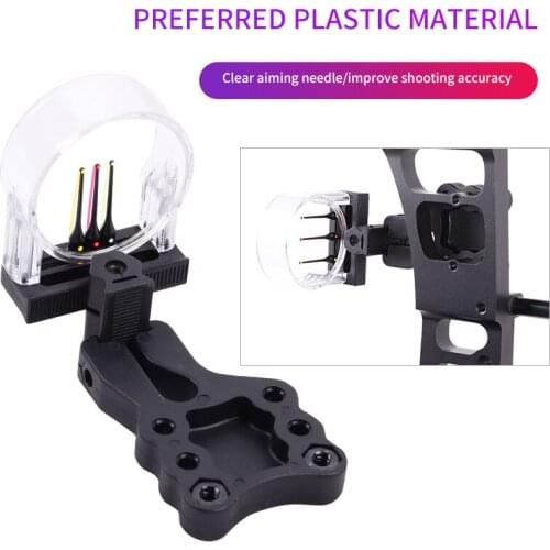 Adjustable for Both Right and Left Hand Plastic Archery 3 Pin Compound Bow Sight