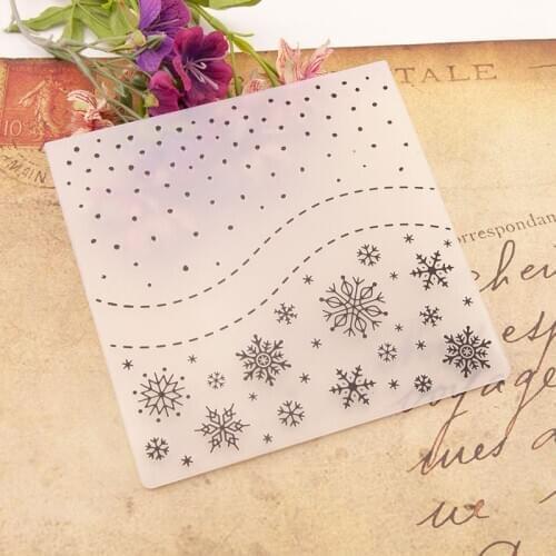 Christmas Snowflake Dot Embossing Folders Template Die Cutting Scrapbooking Card