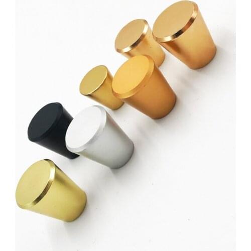 Light luxury round single hole aluminum alloy handle cabinet drawer solid knobs handles dresser cupboard Pulls