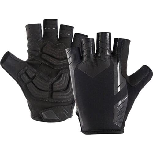 Bike Cycling Shockproof Half Finger Gloves Anti Slip Breathable Pad Bicycle Mittens for Outdoor Fitness Running Driving