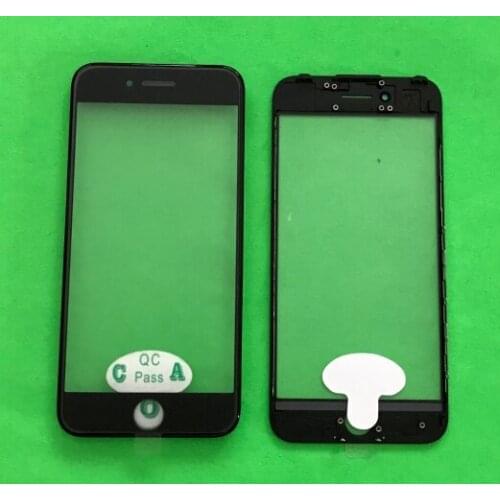 10Pcs/lot Outer Glass with Middle Frame Bezel replacement For iPhone 7 7G 8 plus Assembled Front Glass Lens + Frame + OCA Glue