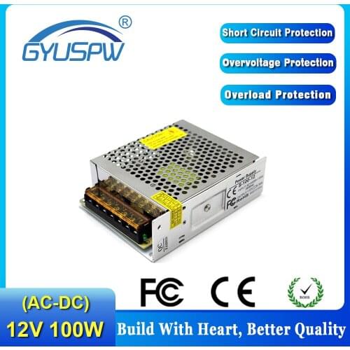 Switch Power supply DC12V 8.3A 100W Transformer 110V 220V AC-DC 12V Led Driver Power Adapter For Led Strip Light lamp CCTV CNC