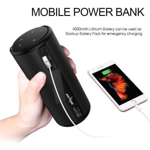 ZEALOT S8 HiFi Stereo Wireless Bluetooth Speaker+Power Bank with Touch Control Outdoor Subwoofer Support TF Card AUX Handsfree