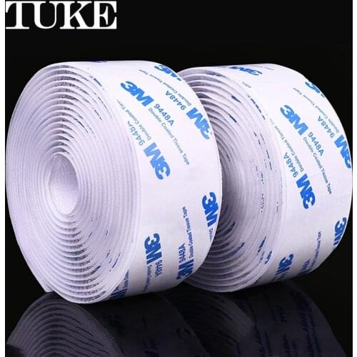 1Meter/Pairs Strong Self adhesive Hook and Loop Fastener Tape nylon sticker velcros adhesive with Glue for DIY 20/25/30/38/50mm