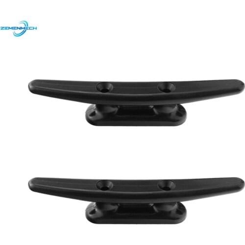 2PCS Nylon Plastic Low Flat Cleat Open Base Cleat 100mm 128mm Boat Accessories Marine Boat Yacht Deck Line Rope Tie Ship Lock