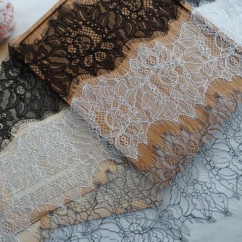 3Meters Delicate Eyelash Lace Fabric Diy Clothing Yarn Stitching Decorative Fabric