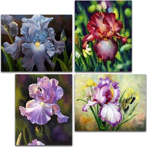 Diamond Painting Iris Flower Mosaic Picture Diamond Embroidery 5d Diy Diamond Painting Cross Stitch Home Decoration Hobby Gift
