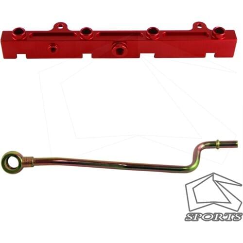 Aluminum Fuel Rail Fits For Acura RSX K20A K20A2 K20Z1 Type-S 2.0L 02-06 Red / Black