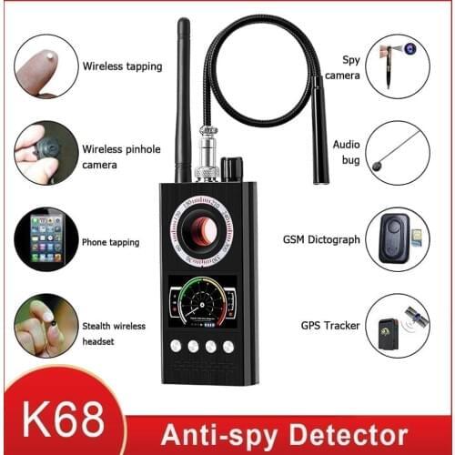 Anti Spy Wireless RF Signal Detector Bug GSM GPS Tracker Hidden Camera Eavesdropping Device Military Professional K68 VS K88 K18