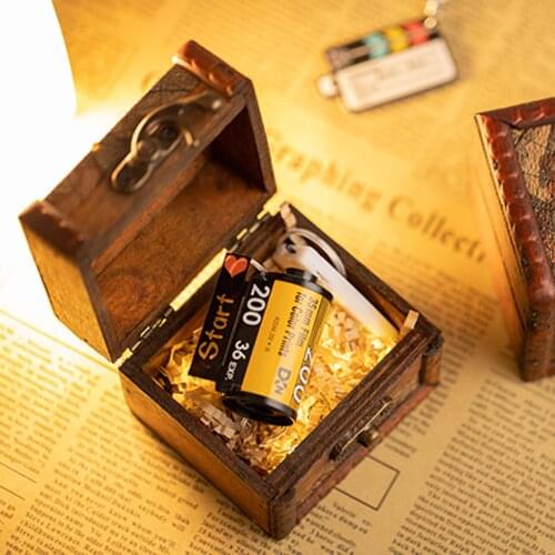 10pcs Photos Film Roll Keychain Couple Gifts DIY Photo Two Text Albums Cover Keyrings Personalised Memorial Lover Family Present