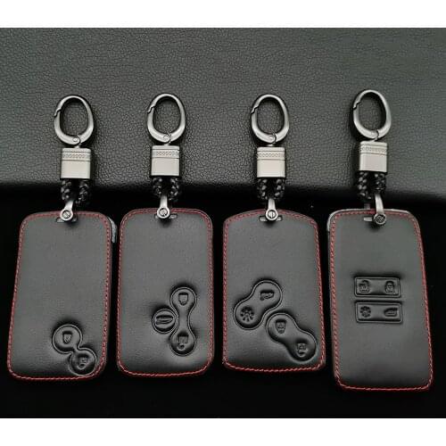 Car Style Leather Car Key Case Protective Film For Renault Koleos Laguna 2 3 Megane 2 3 Sandero Fluency Duster Accessories