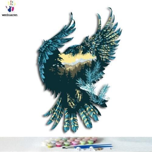 Digital Oil Painting Art Oil Painting Digital Diy Phoenix Pattern Hand Coloring Decorative Painting Oil Painting