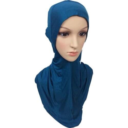 DD2 Wholesale Long section Pure color muslim underscarf comfortable fashion hijabs muslim underwear headband scarves